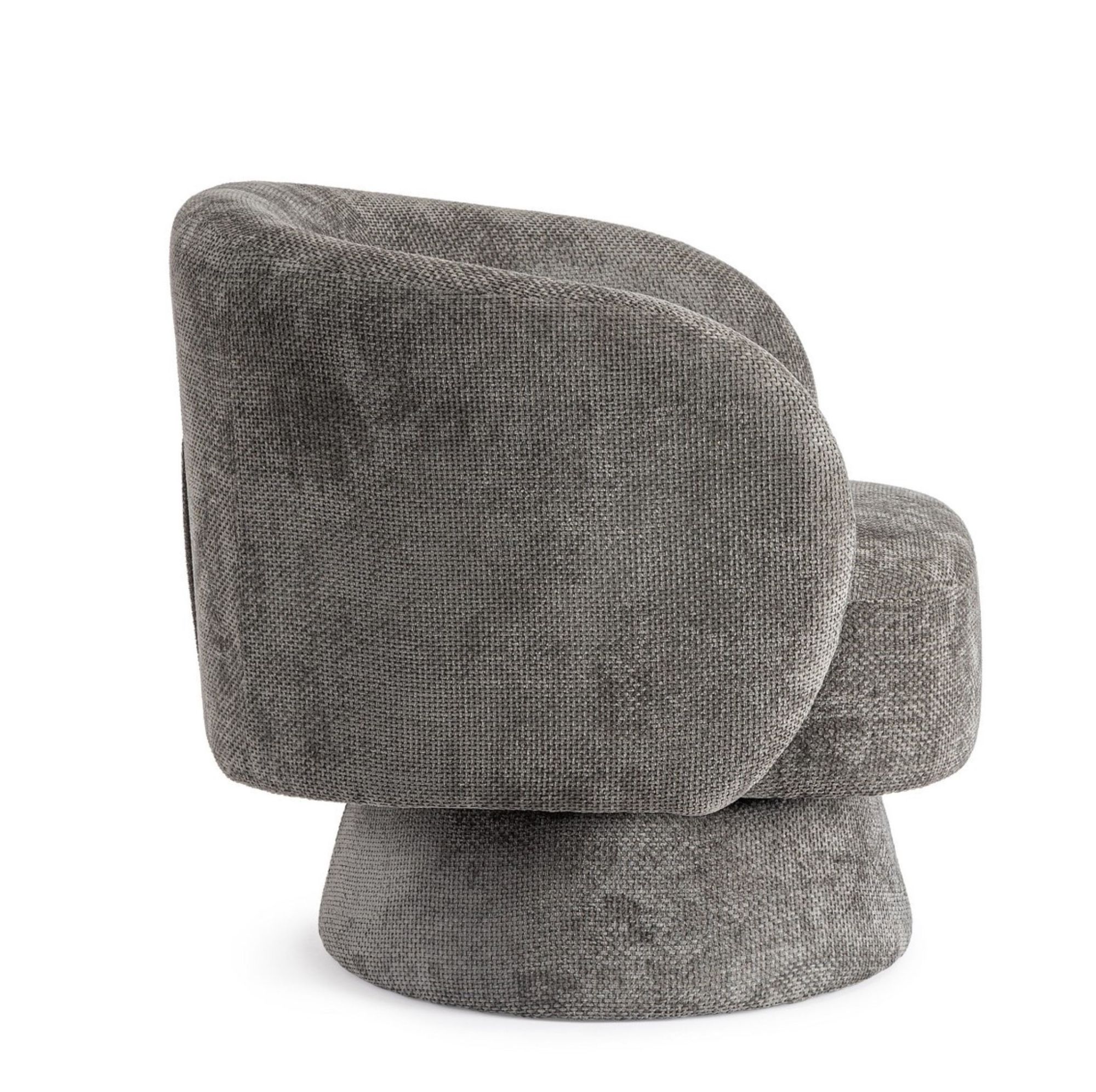 Detailaufnahme Oberfläche | Indoor Sofa Sessel Julienne drehbar Dunkelgrau | zeitloses Design, hochwertig verarbeitet, ideal für Wohn- und Essbereich