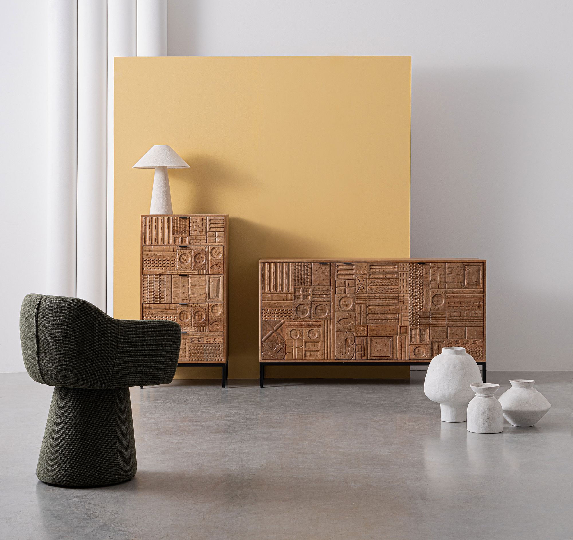 Detailaufnahme Oberfläche | Indoor Sofa Stuhl Lottie drehbar Grün | zeitloses Design, hochwertig verarbeitet, ideal für Wohn- und Essbereich