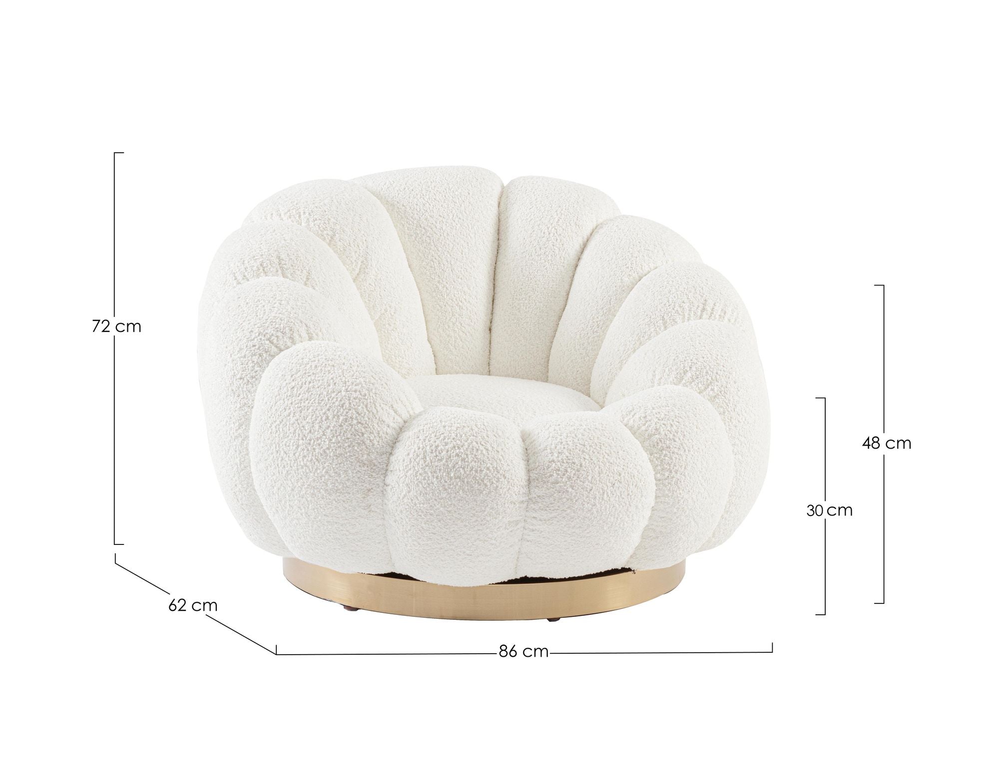 Indoor Sofa Sessel drehbar Florel Weiss im Wohnambiente | zeitloses Design, hochwertig verarbeitet, ideal für Wohn- und Essbereich | Ansicht 08