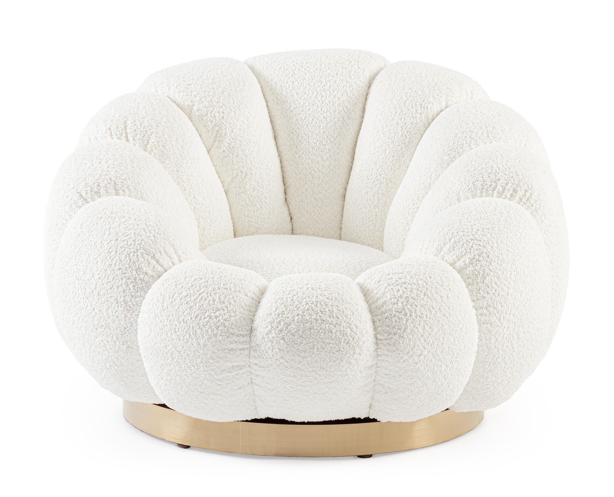 Indoor Sofa Sessel drehbar Florel Weiss im Wohnambiente | zeitloses Design, hochwertig verarbeitet, ideal für Wohn- und Essbereich | Ansicht 04