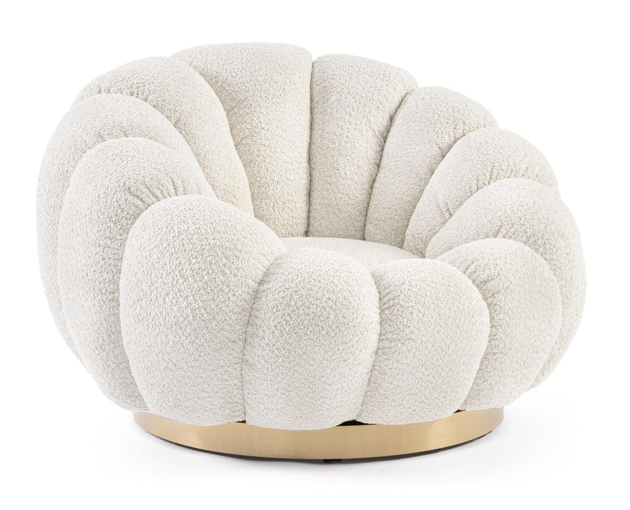 Indoor Sofa Sessel drehbar Florel Nat | Bizzotto | zeitloses Design, hochwertig verarbeitet, ideal für Wohn- und Essbereich