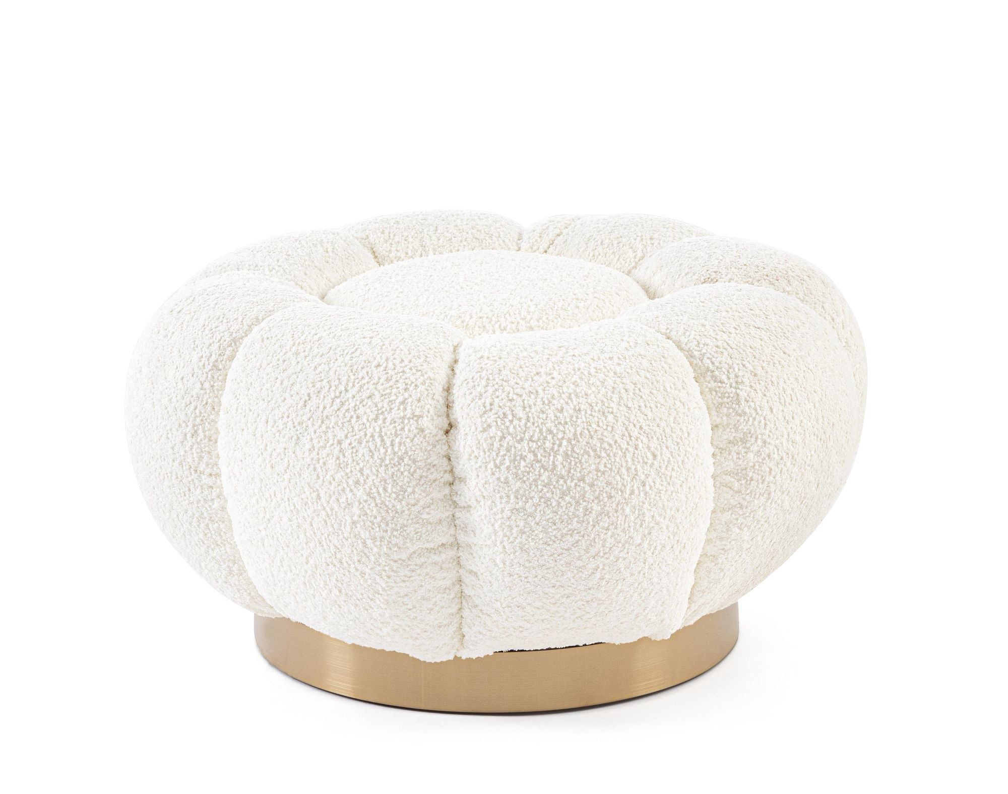 Detailaufnahme Oberfläche | Indoor Sofa Pouf Pouf Florel Weiss | zeitloses Design, hochwertig verarbeitet, ideal für Wohn- und Essbereich