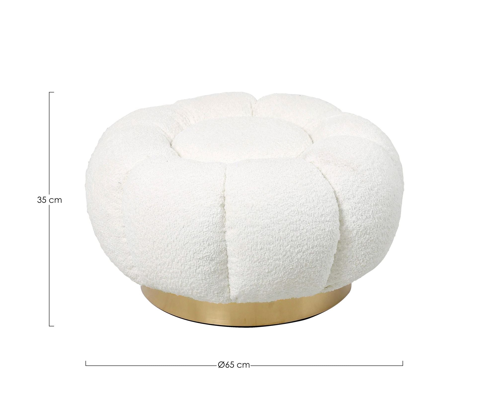Indoor Sofa Pouf Pouf Florel Weiss im Wohnambiente | zeitloses Design, hochwertig verarbeitet, ideal für Wohn- und Essbereich | Ansicht 06