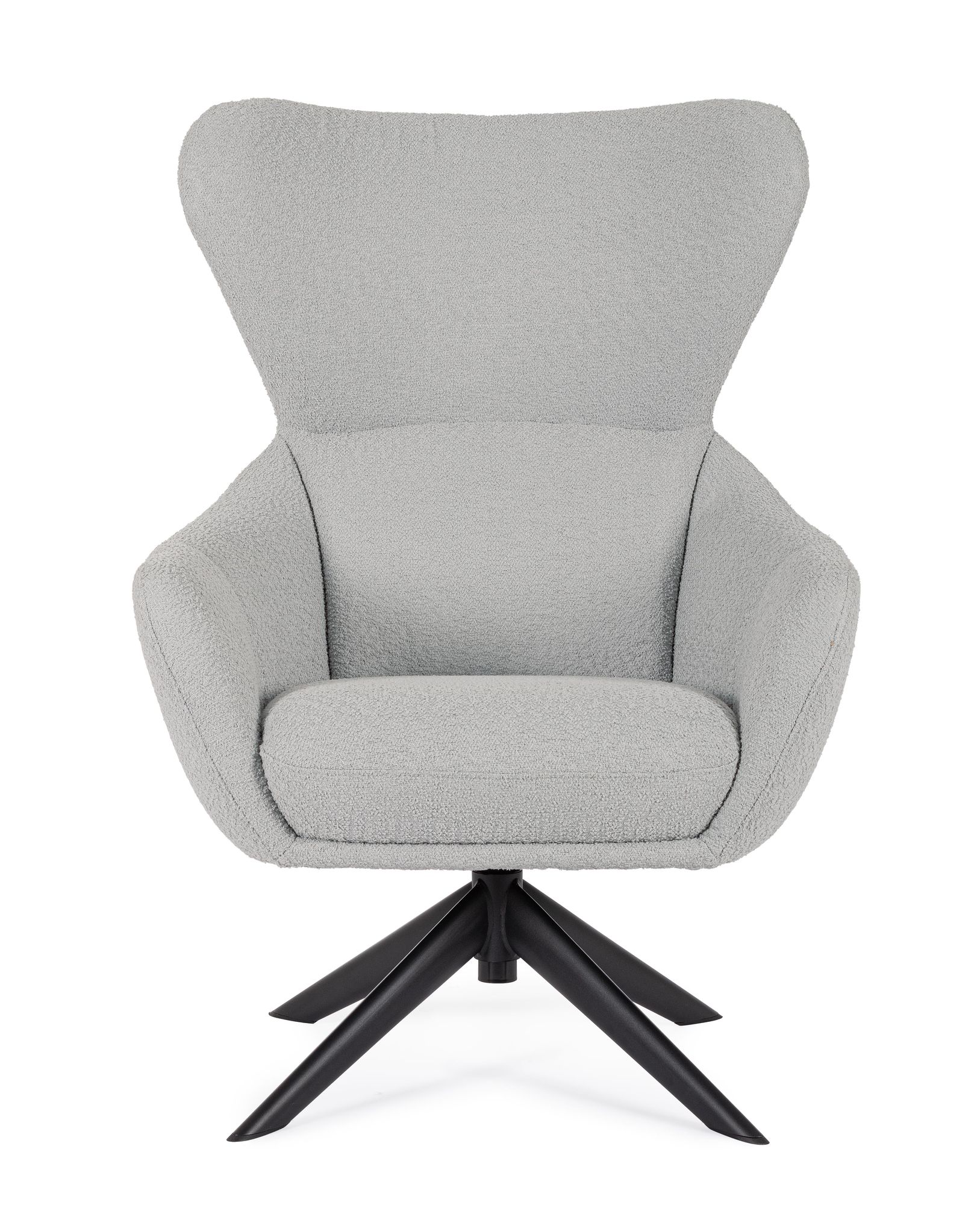 Indoor Sofa Sessel drehbar Hailey Grau im Wohnambiente | zeitloses Design, hochwertig verarbeitet, ideal für Wohn- und Essbereich