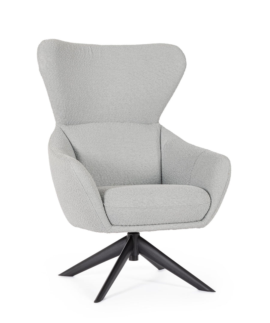 Indoor Sofa Sessel drehbar Hailey Grau in grau | Bizzotto | zeitloses Design, hochwertig verarbeitet, ideal für Wohn- und Essbereich