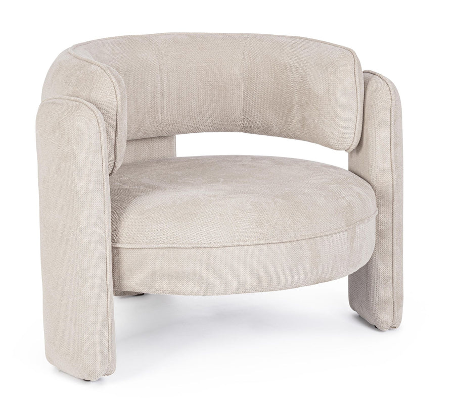 Indoor Sofa Sessel Aisha Beige in beige | Bizzotto | zeitloses Design, hochwertig verarbeitet, ideal für Wohn- und Essbereich