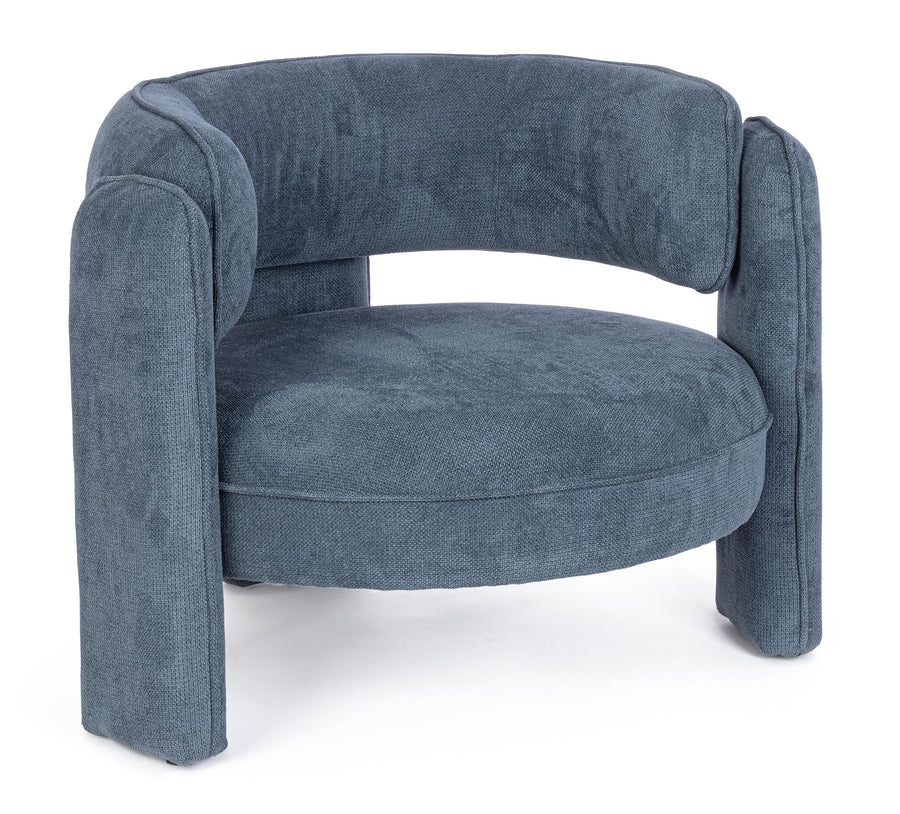 Indoor Sofa Sessel Aisha Blau | Bizzotto | zeitloses Design, hochwertig verarbeitet, ideal für Wohn- und Essbereich