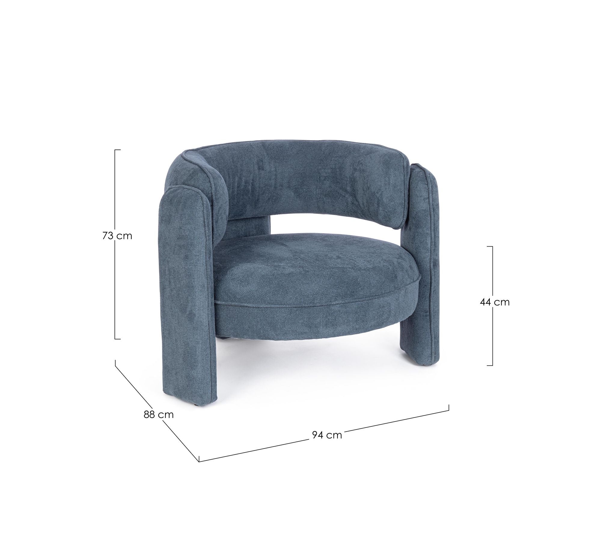 Indoor Sofa Sessel Aisha Blau im Wohnambiente | zeitloses Design, hochwertig verarbeitet, ideal für Wohn- und Essbereich | Ansicht 09