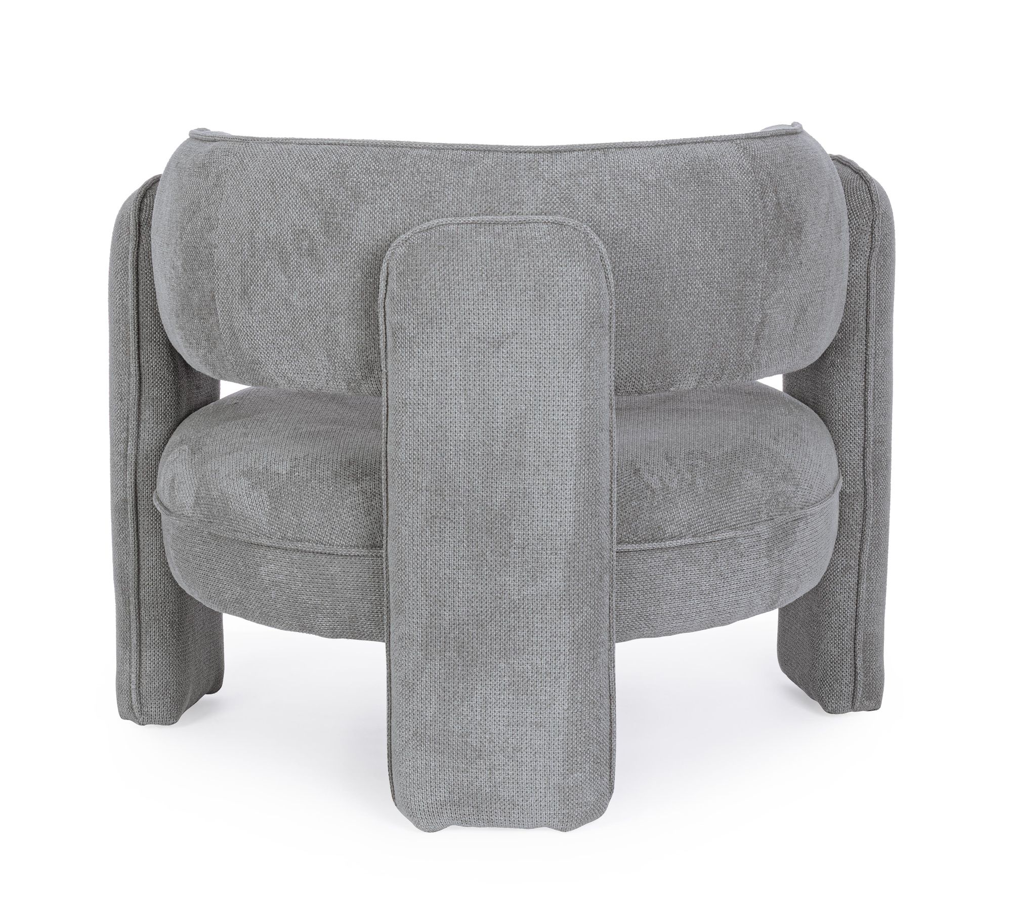 Indoor Sofa Sessel Aisha Dunkelgrau im Wohnambiente | zeitloses Design, hochwertig verarbeitet, ideal für Wohn- und Essbereich