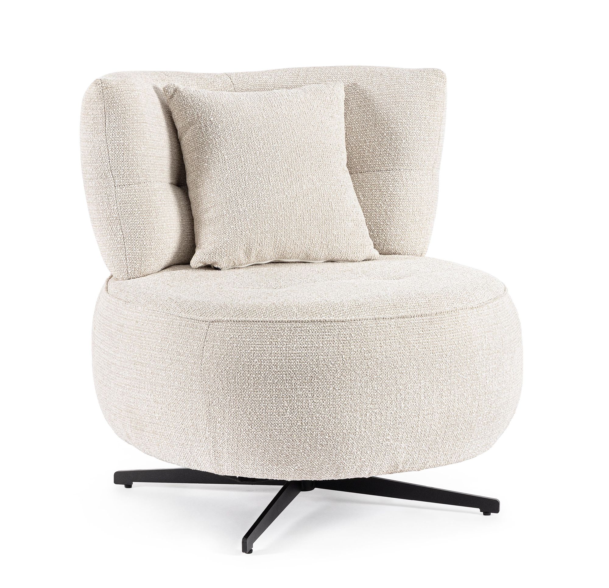 Indoor Sofa Sessel Gonnie Ecru' Gepunktet | Bizzotto | zeitloses Design, hochwertig verarbeitet, ideal für Wohn- und Essbereich