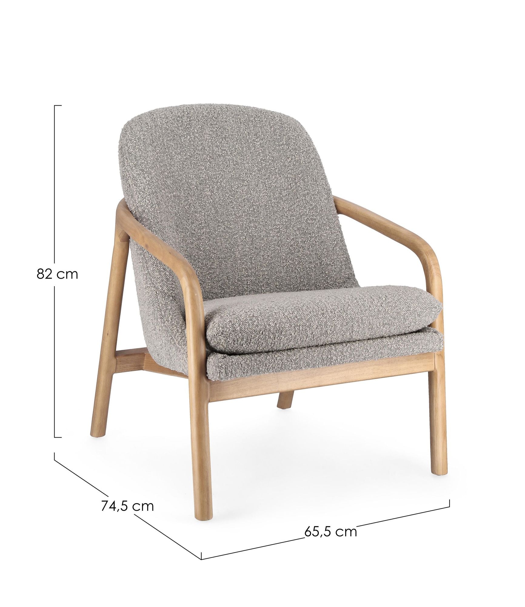 Indoor Sofa Sessel Elaide Stein im Wohnambiente | zeitloses Design, hochwertig verarbeitet, ideal für Wohn- und Essbereich