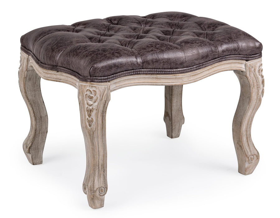 Indoor Sofa Hocker Fußbank Diva Braun in braun | Bizzotto | zeitloses Design, hochwertig verarbeitet, ideal für Wohn- und Essbereich