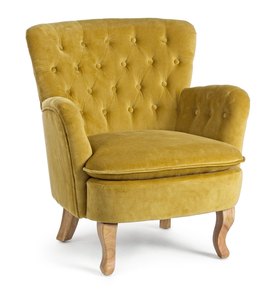 Indoor Sofa Sessel Senfer Orlins | Bizzotto | zeitloses Design, hochwertig verarbeitet, ideal für Wohn- und Essbereich