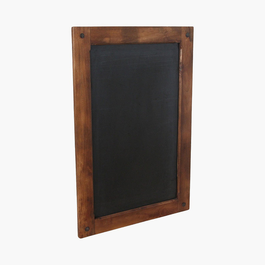 Kreidetafel 120 cm mit handgefertigtem Mangoholzrahmen und Schmiedenägeln