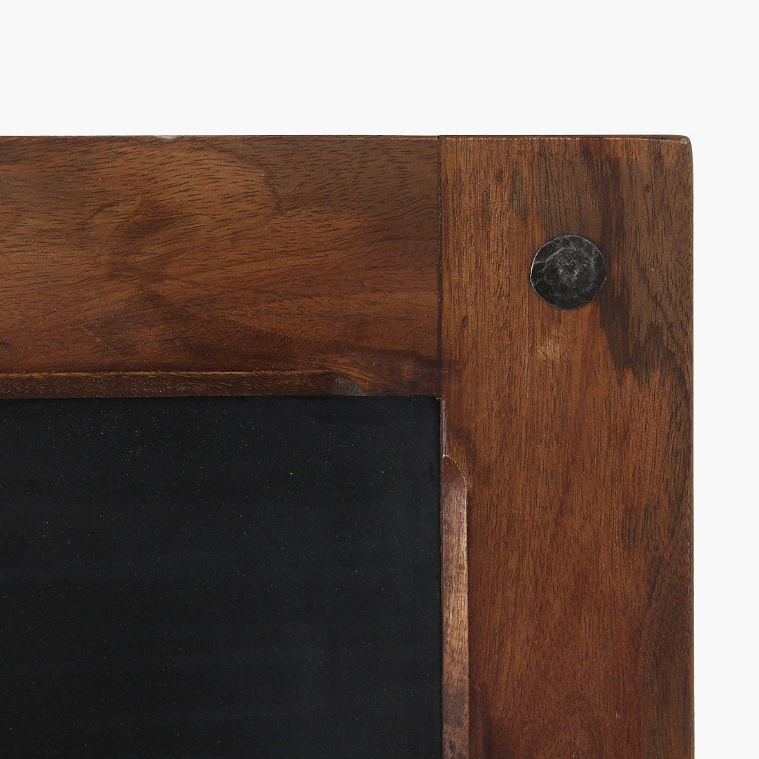 Kreidetafel 120 cm mit handgefertigtem Mangoholzrahmen und Schmiedenägeln