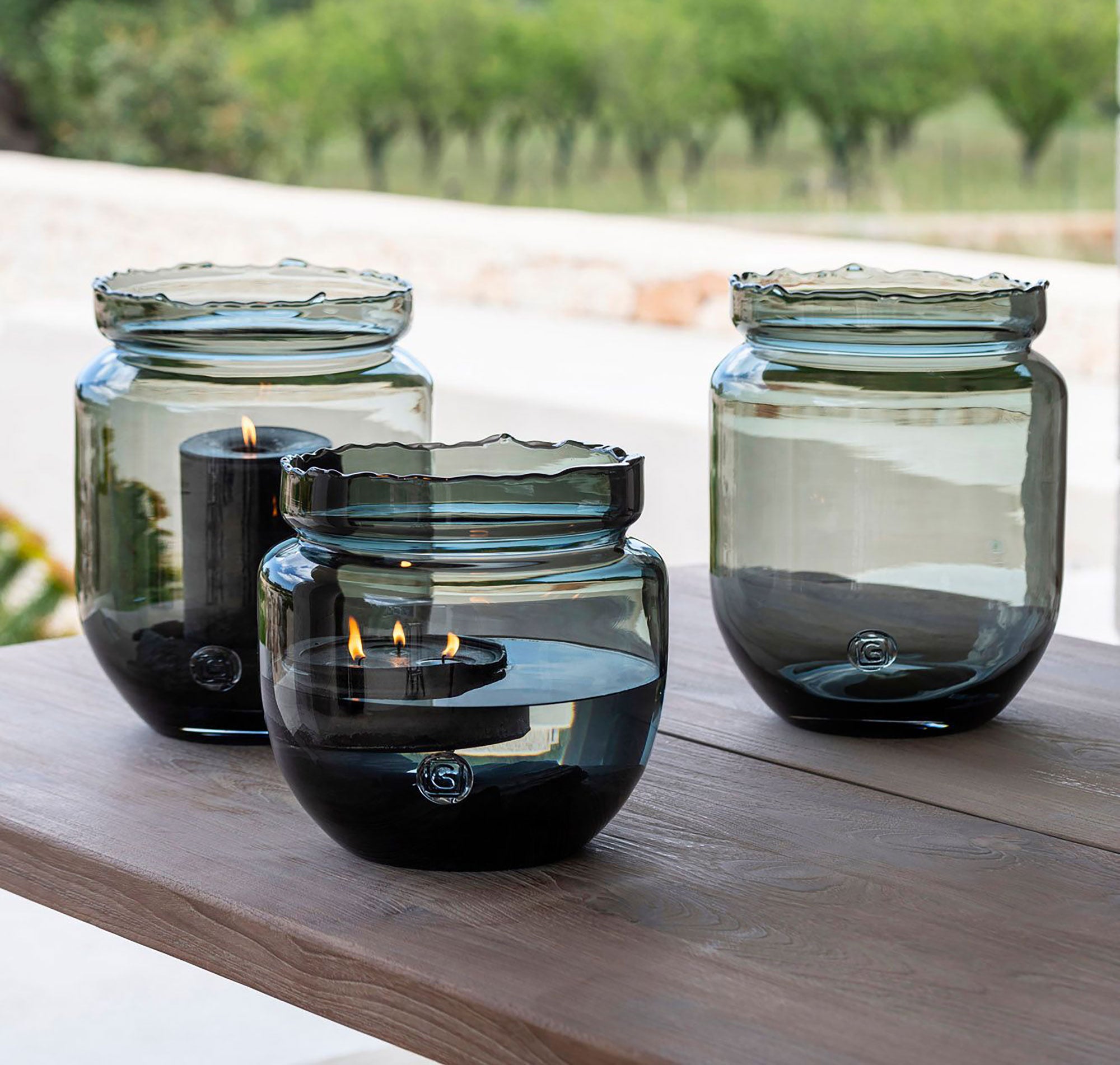 Gommaire Vase Blow aus Grey Glass in den Größen Small, Medium und Large