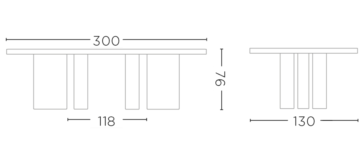 Ovaler Outdoor-Esstisch Imen aus massivem Teakholz in Natural Grey mit großzügiger ovaler Tischplatte | Maße