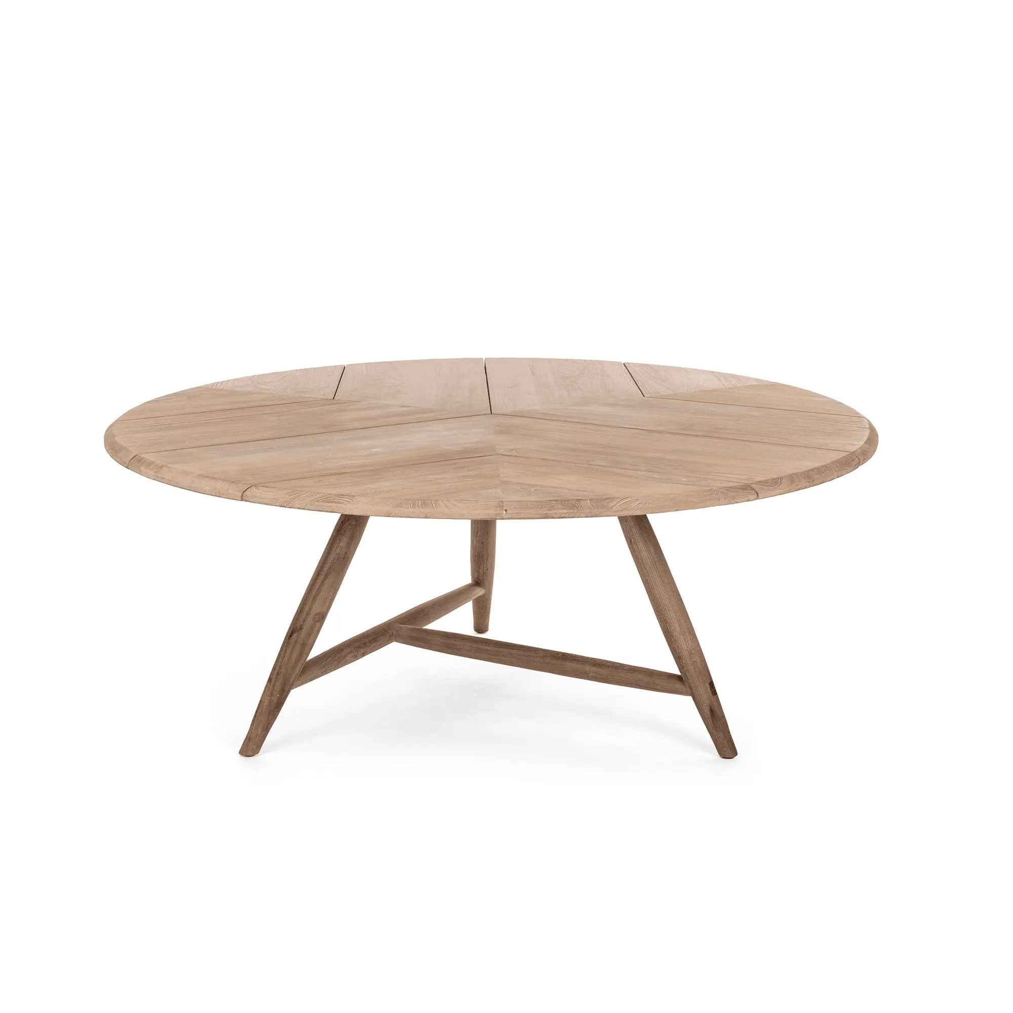 Runder Outdoor Esstisch Faye 170 cm Low Dining Variante aus massivem Teakholz | Gommaire bei STUFF Shop kaufen