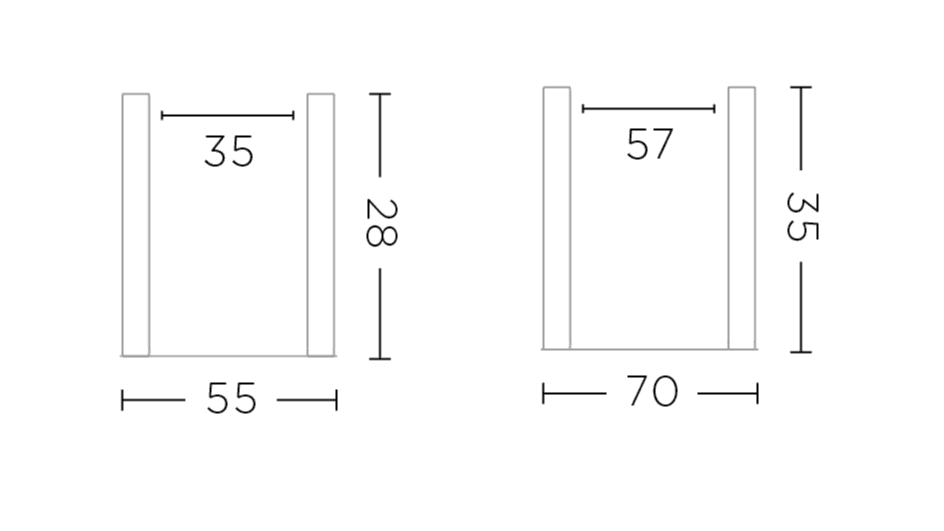 Gommaire Pflanzkorb Eric Low aus Rattan als Set aus zwei Körben für Outdoor - Maße | Gommaire bei STUFF Shop kaufen