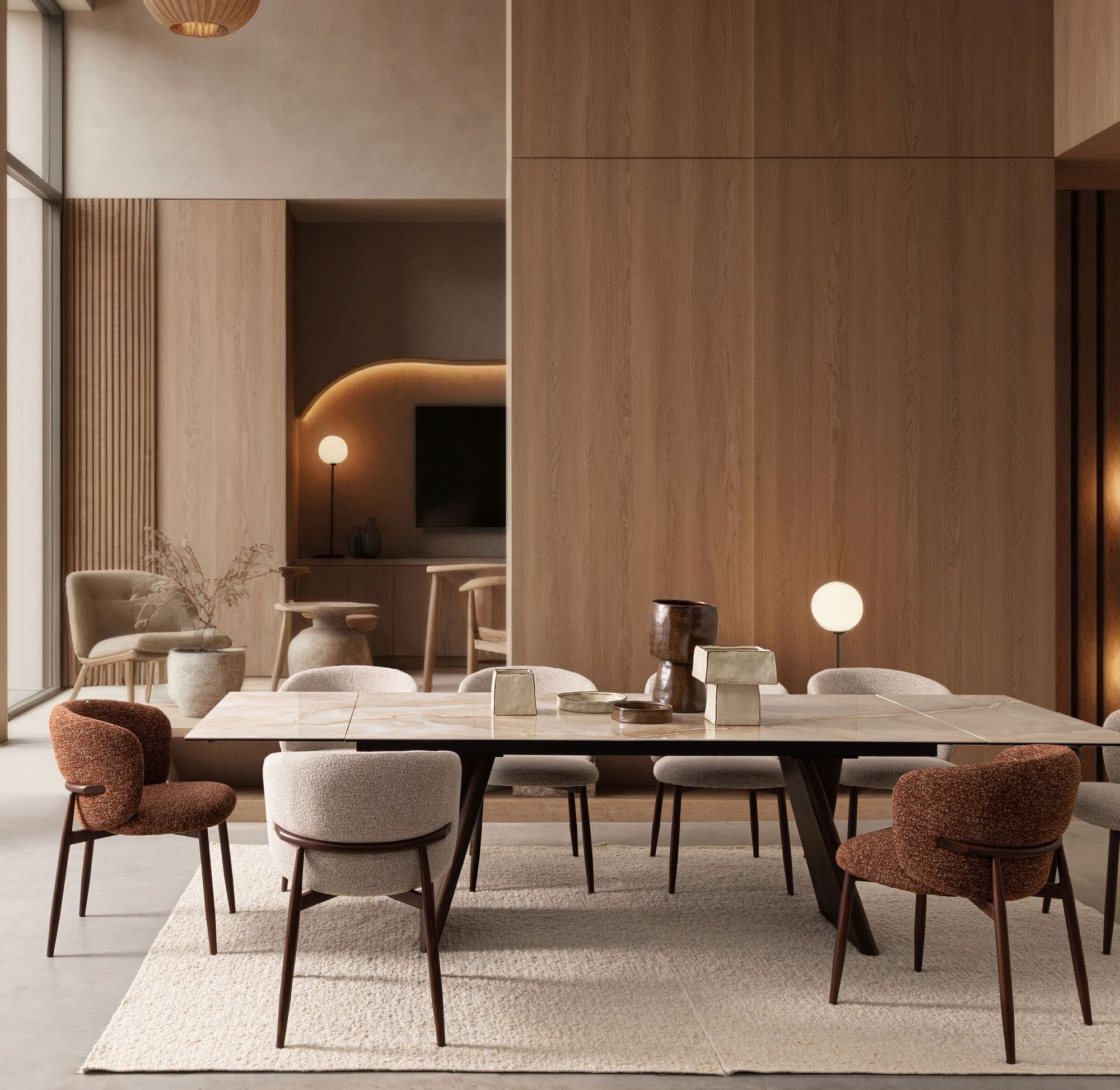 Esszimmerstuhl Amalia Nuss/beige