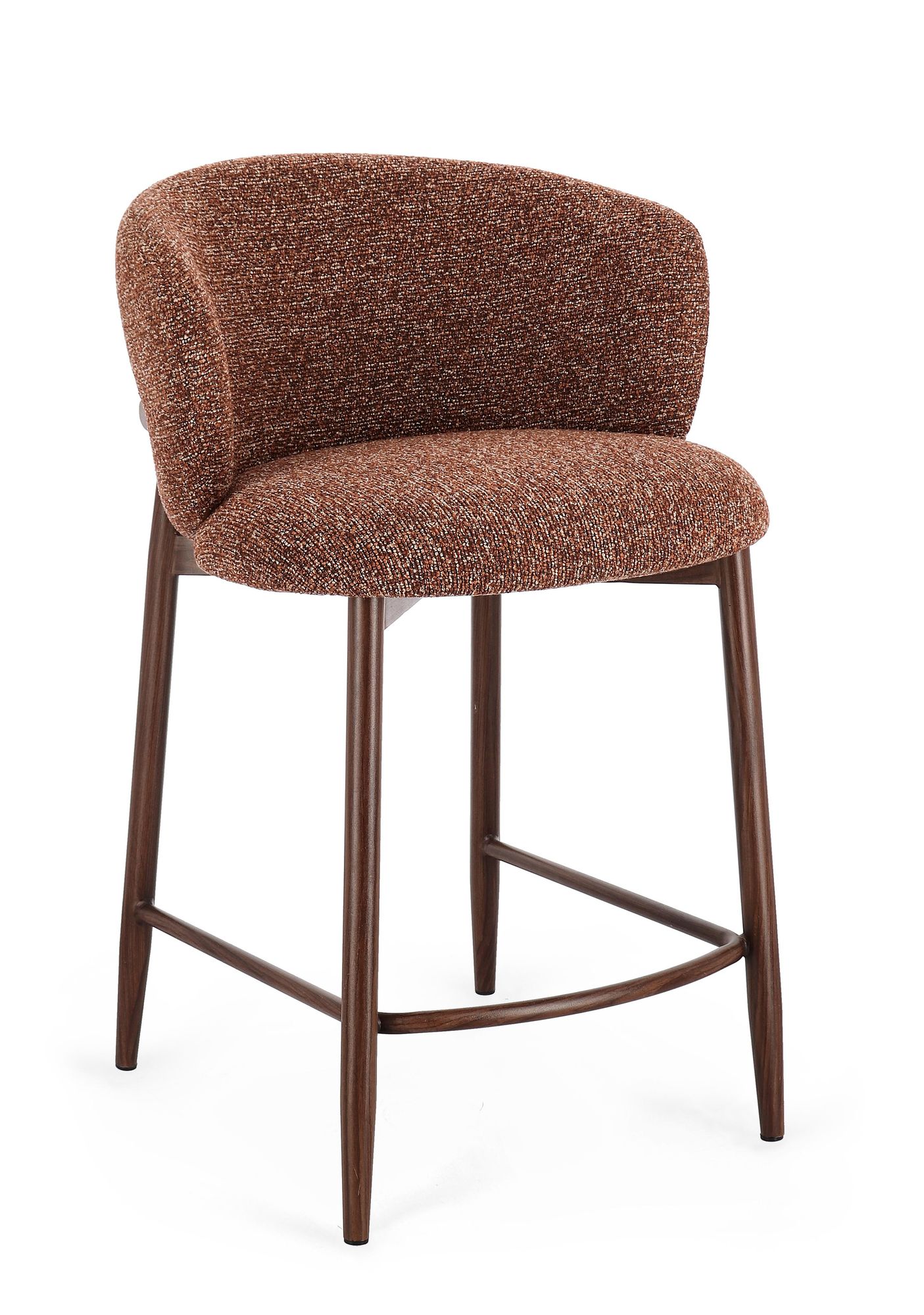 Küchenhocker Amalia Nuss/terrakotta