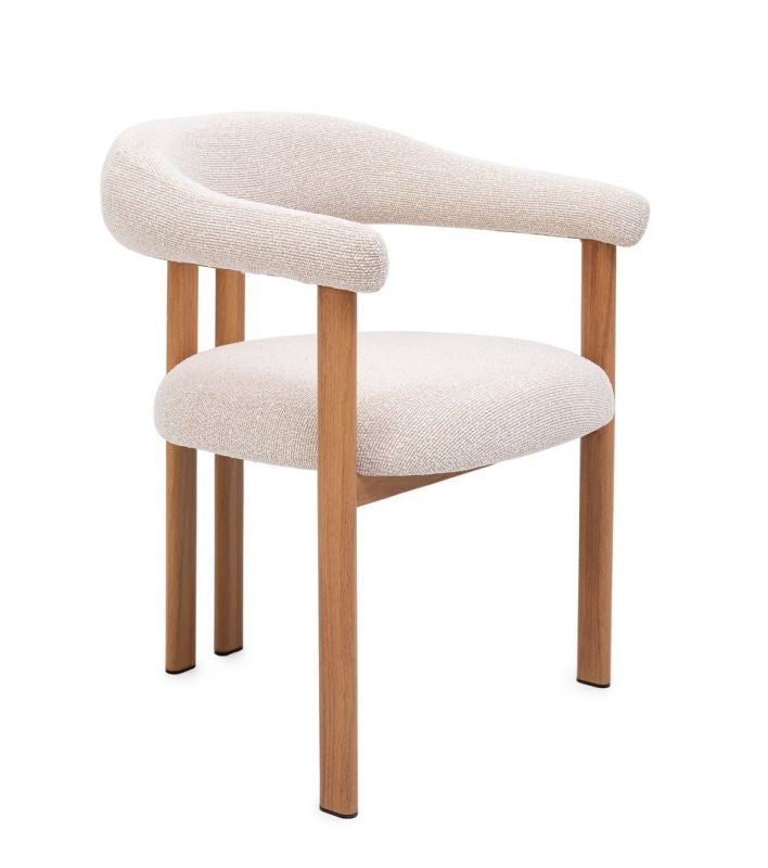 Armlehnenstuhl Giuditta Naturfarbe/leinen