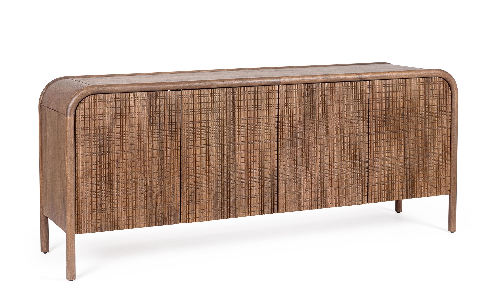 Sideboard Sanat 4 Türen | Handgefertigtes Designmöbel aus Mangoholz