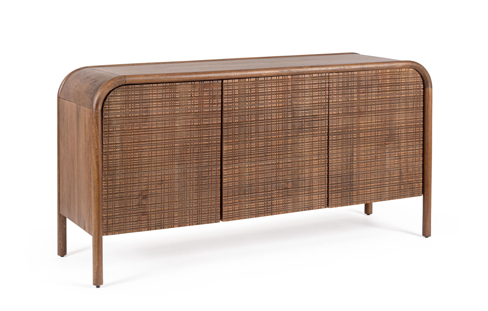 Sideboard Sanat 3 Türen | Handgefertigtes Designmöbel aus Mangoholz