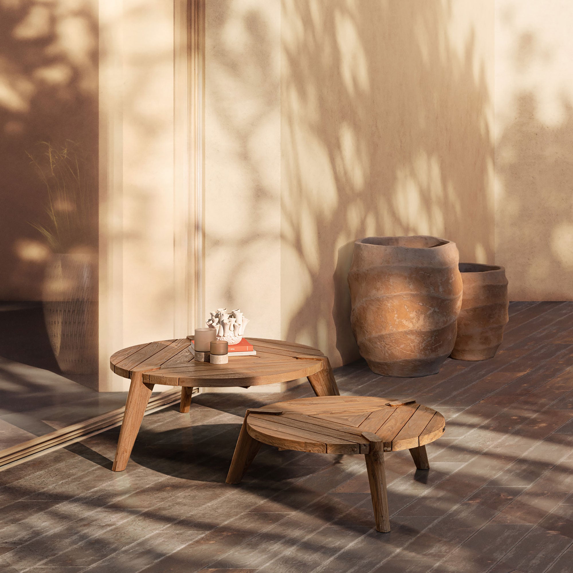 Outdoor-Couchtisch Camden 2-Set | Teakholz