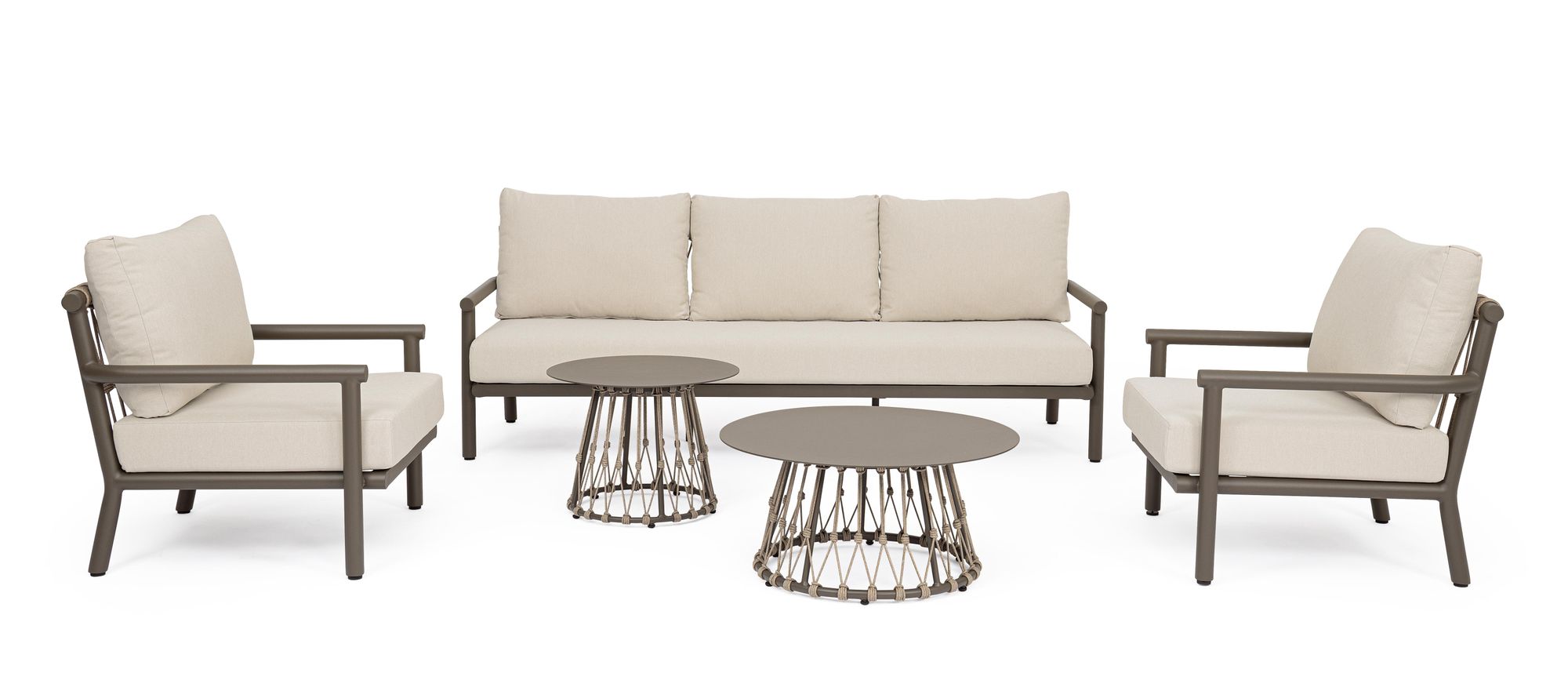 Outdoor Sitzgruppe Lanai Cocoa von Bizzotto mit Sofa, Sesseln und Loungetischen | Bizzotto bei STUFF Shop kaufen