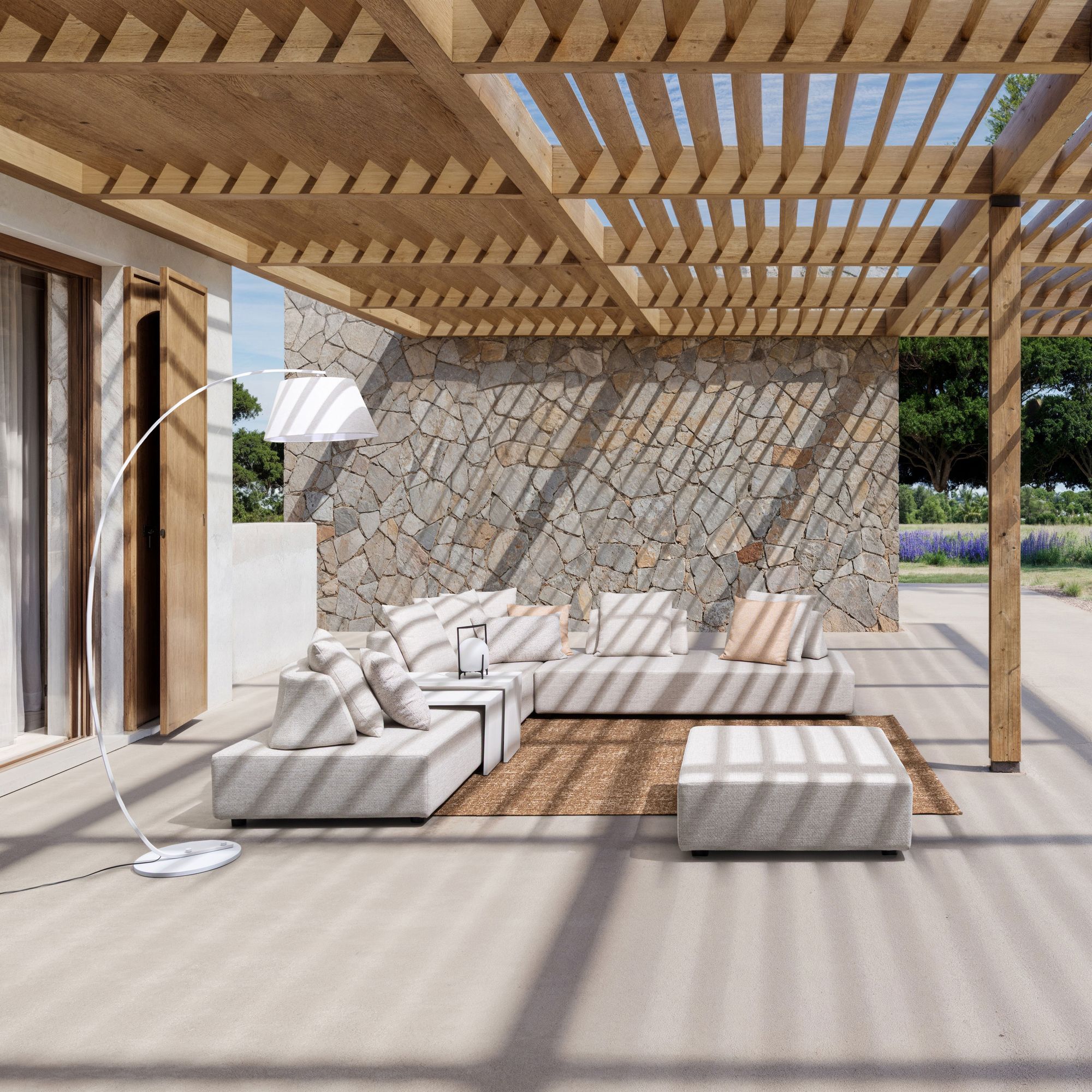 Modulares Outdoor Lounge Set Piper Glace für Terrasse und Garten | Bizzotto bei STUFF Shop kaufen