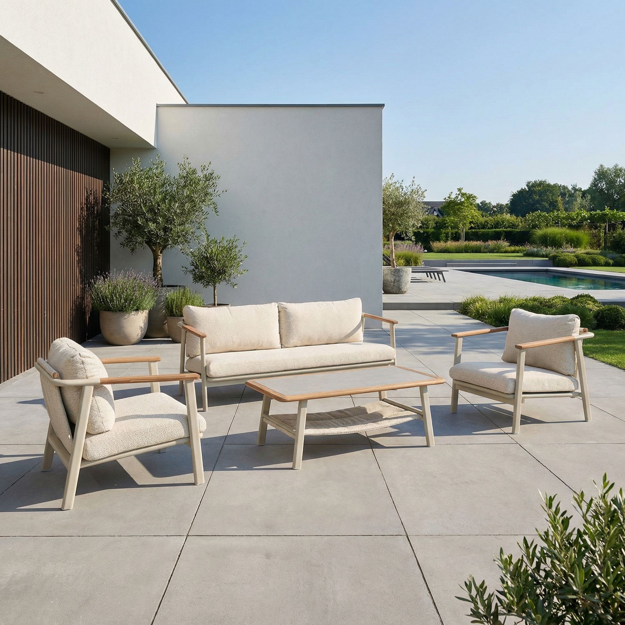 Outdoor Set Sitzgrupp M-K Leonida Morny WG25 | Teakholz
