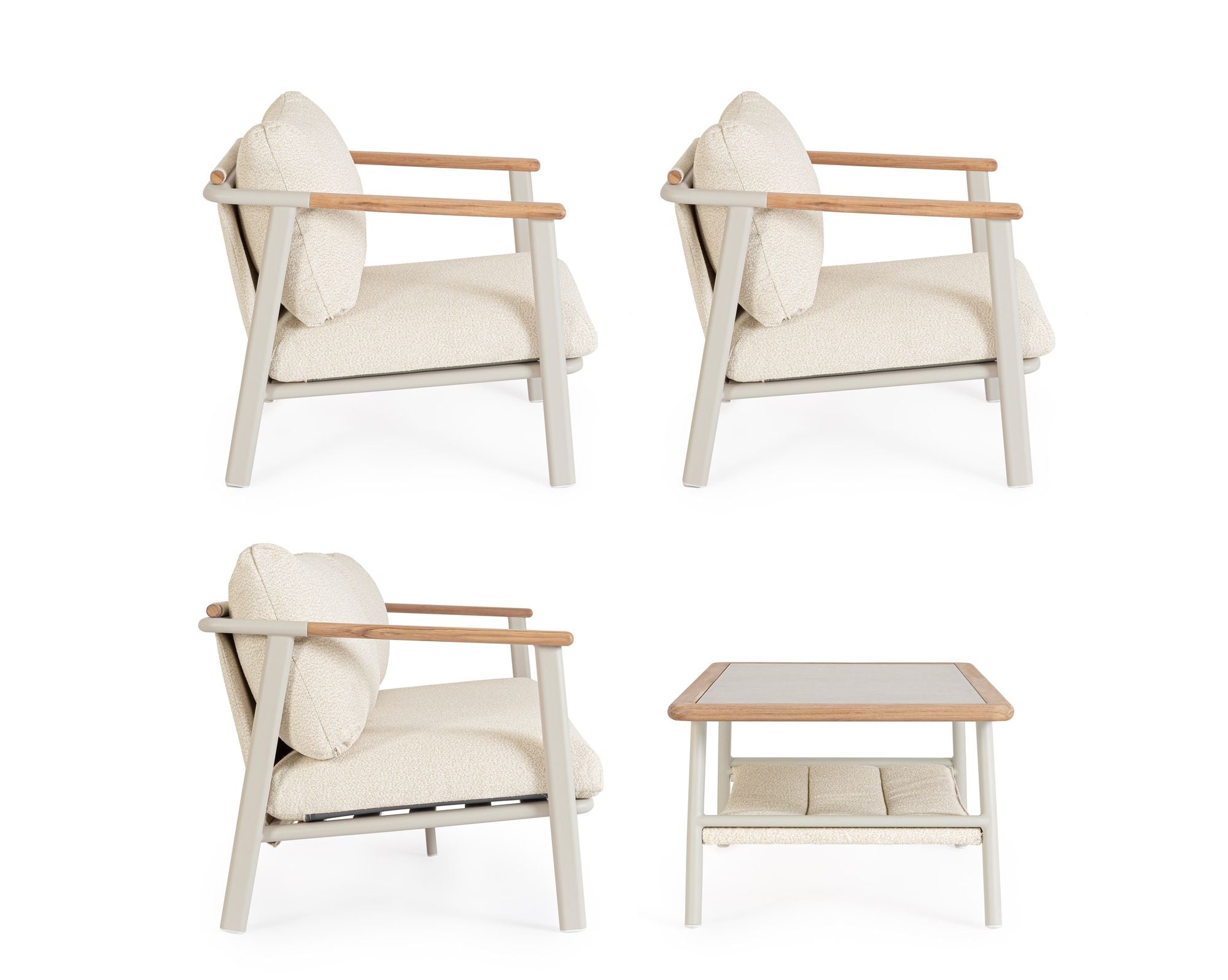 Outdoor Set Sitzgrupp M-K Leonida Morny WG25 | Teakholz