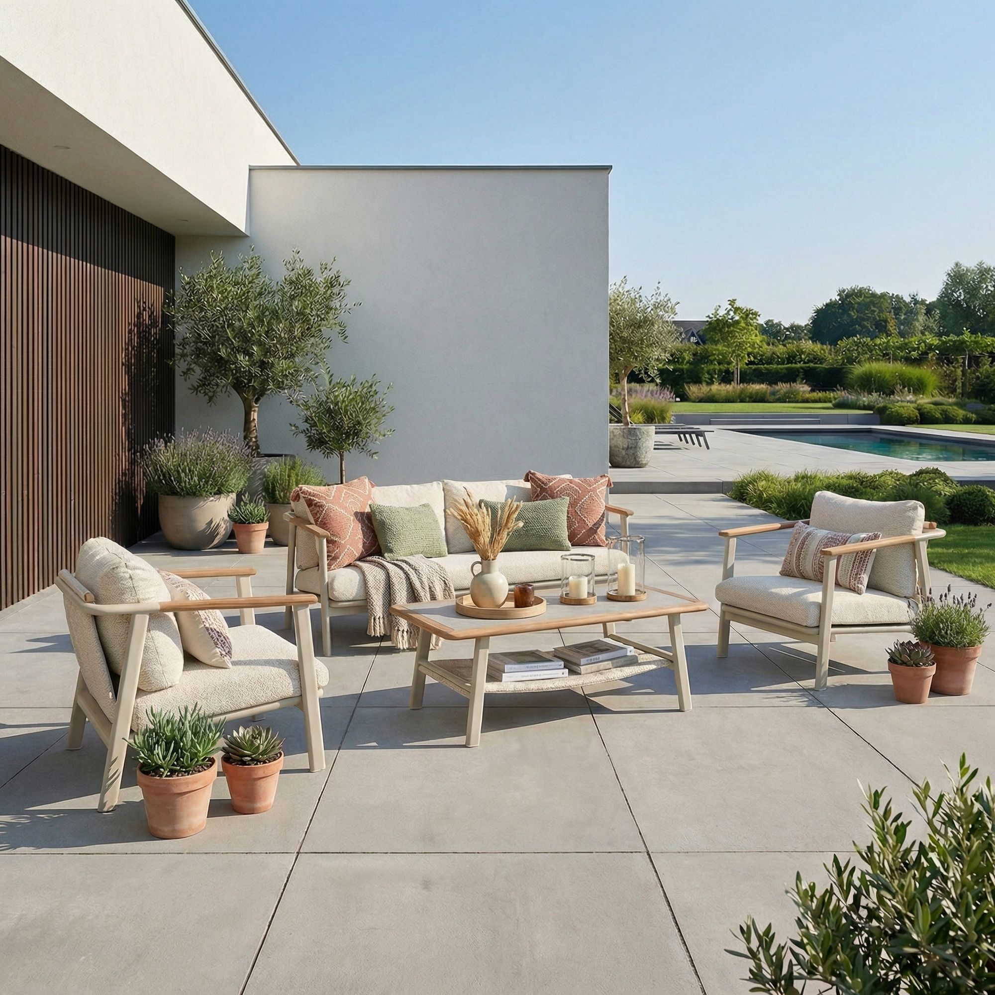 Outdoor Set Sitzgrupp M-K Leonida Morny WG25 | Teakholz