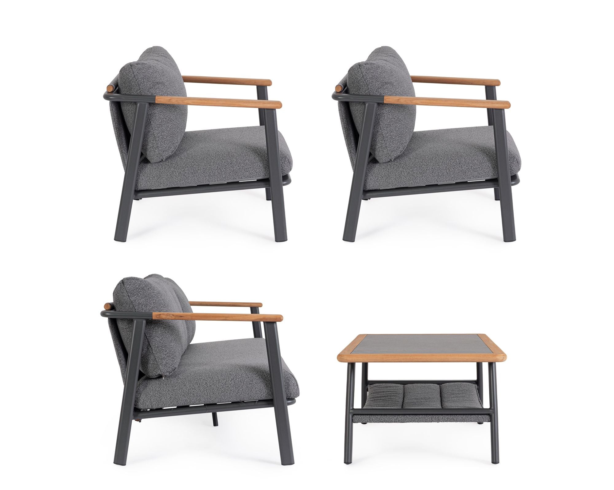 Outdoor Set Sitzgruppe M-KI Leonida Ant WG21 | Teakholz
