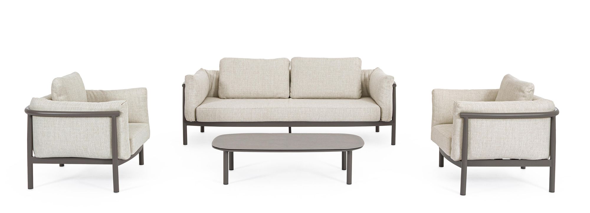 Outdoor Sitzgruppe Theodore Castor Set mit Sofa und Sesseln | Bizzotto bei STUFF Shop kaufen