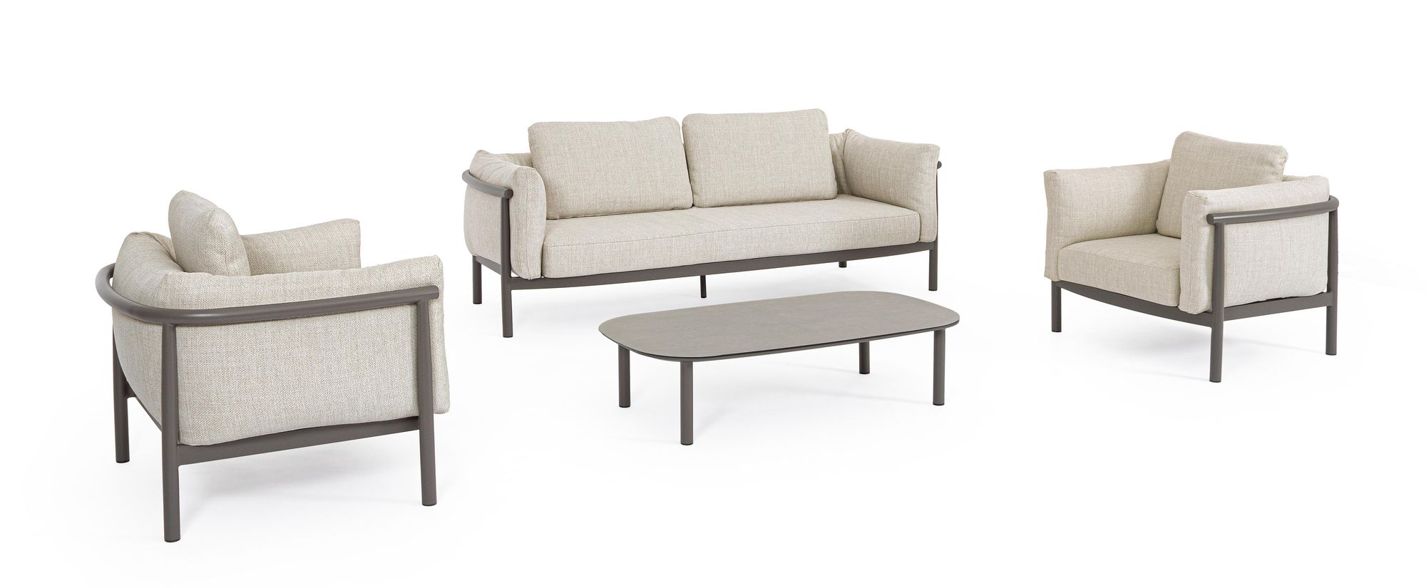 Outdoor Sitzgruppe Theodore Castor Set mit Sofa und Sesseln | Bizzotto bei STUFF Shop kaufen