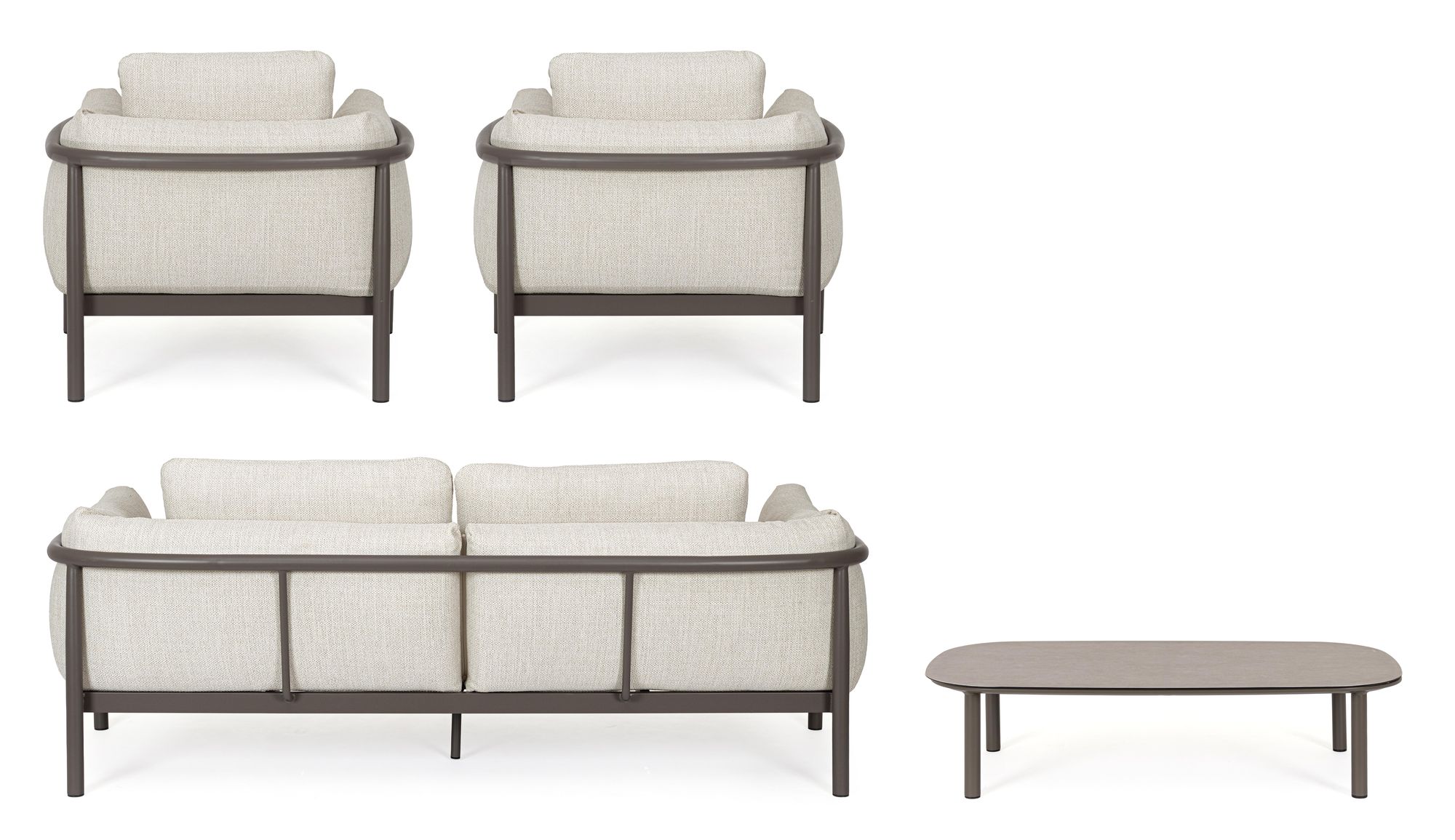 Outdoor Sofa Theodore Castor 211 cm Aluminium | Bizzotto bei STUFF Shop kaufen