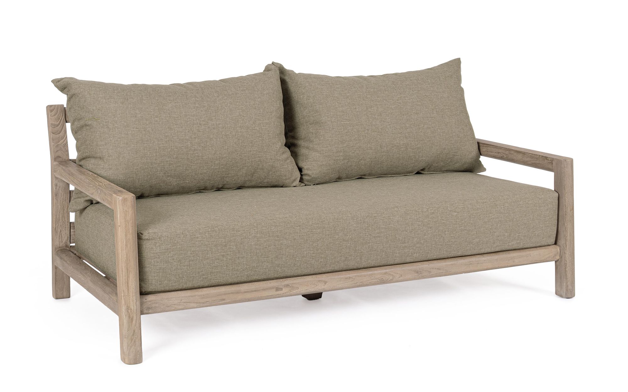 Outdoor Sofa Maynard mit Kissen aus recyceltem Teakholz | Bizzotto bei STUFF Shop kaufen