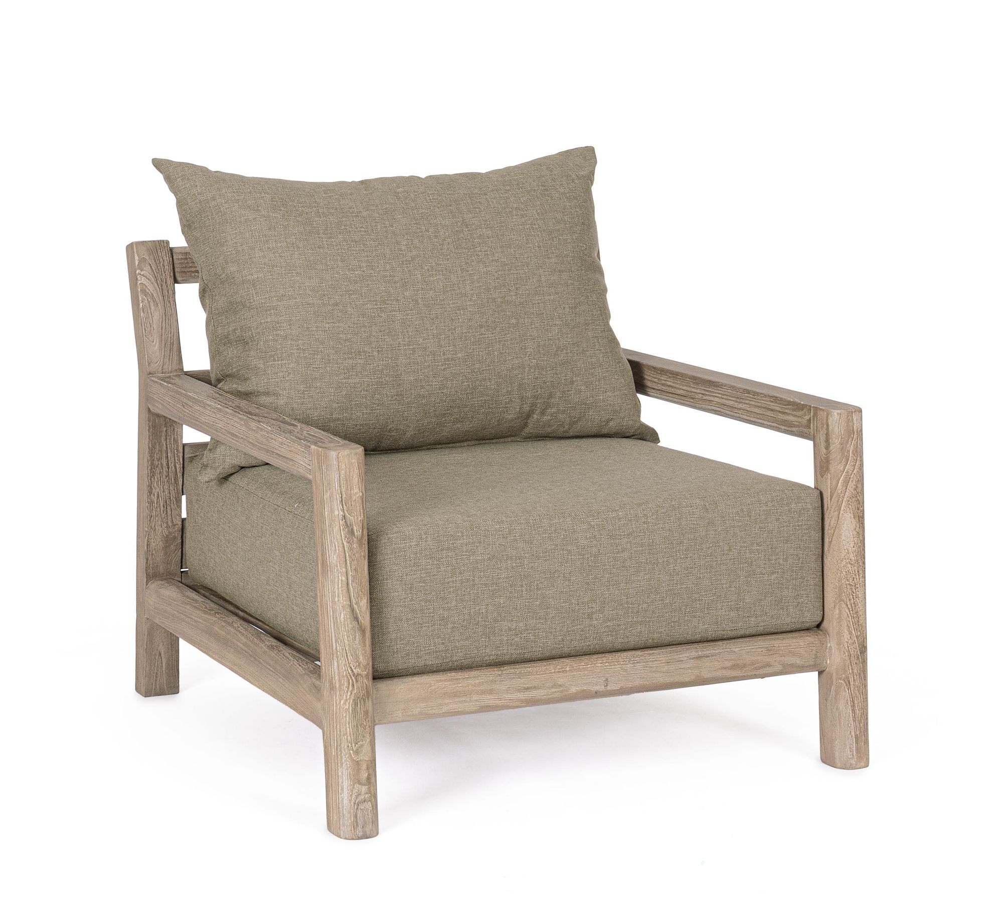 Outdoor Sessel Maynard mit Kissen aus recyceltem Teakholz | Bizzotto bei STUFF Shop kaufen
