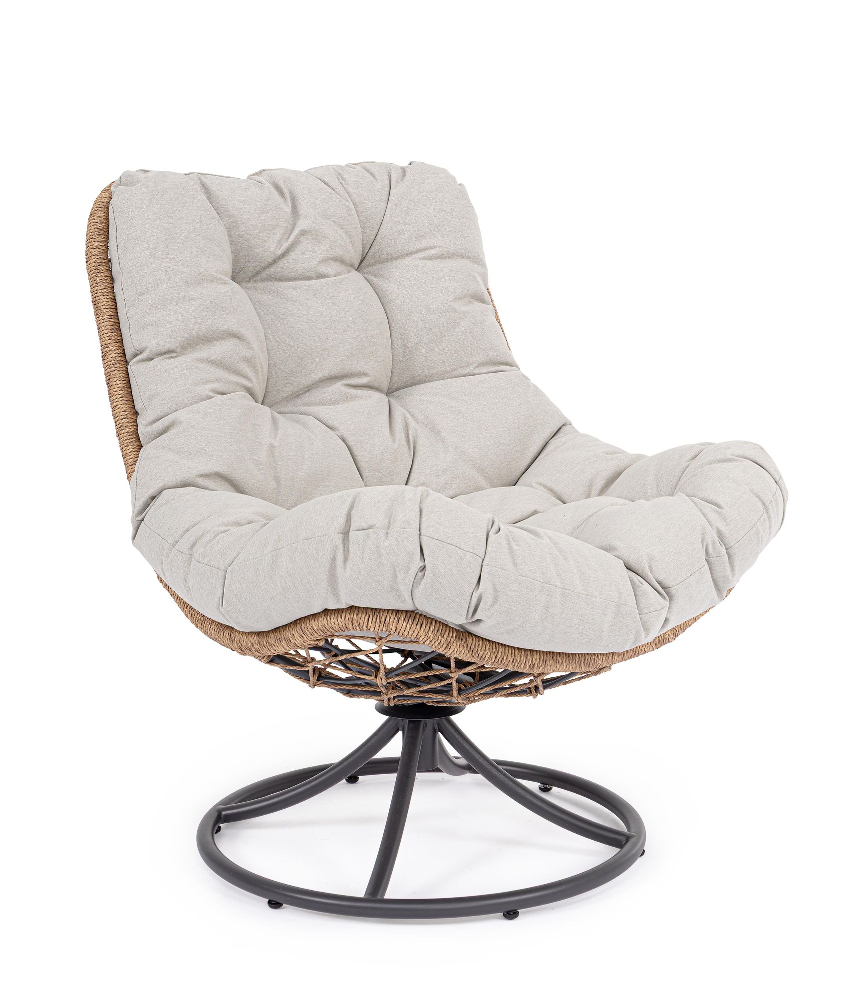 Outdoor Drehsessel Azores Anthrazit mit Kissen | Bizzotto bei STUFF Shop kaufen