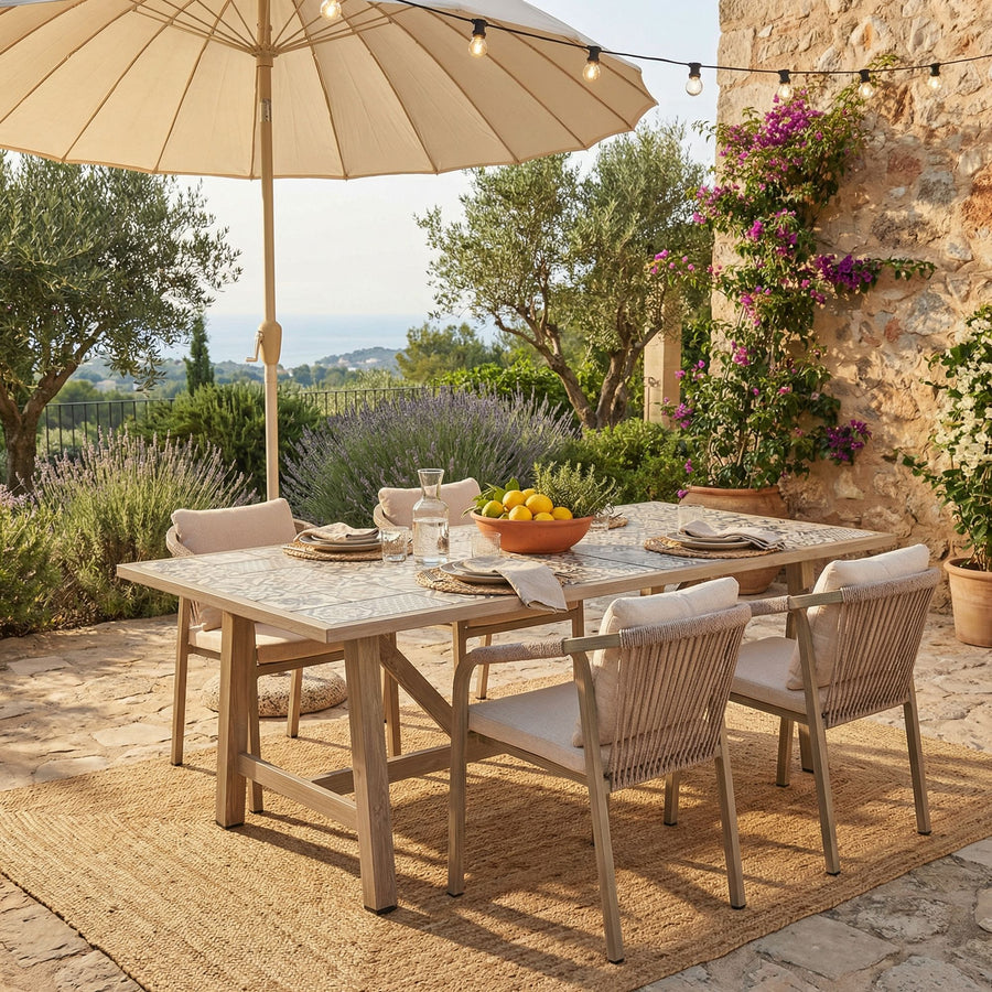 Outdoor-Esstisch Kalimera Timber aus Aluminium | Bizzotto bei STUFF Shop kaufen