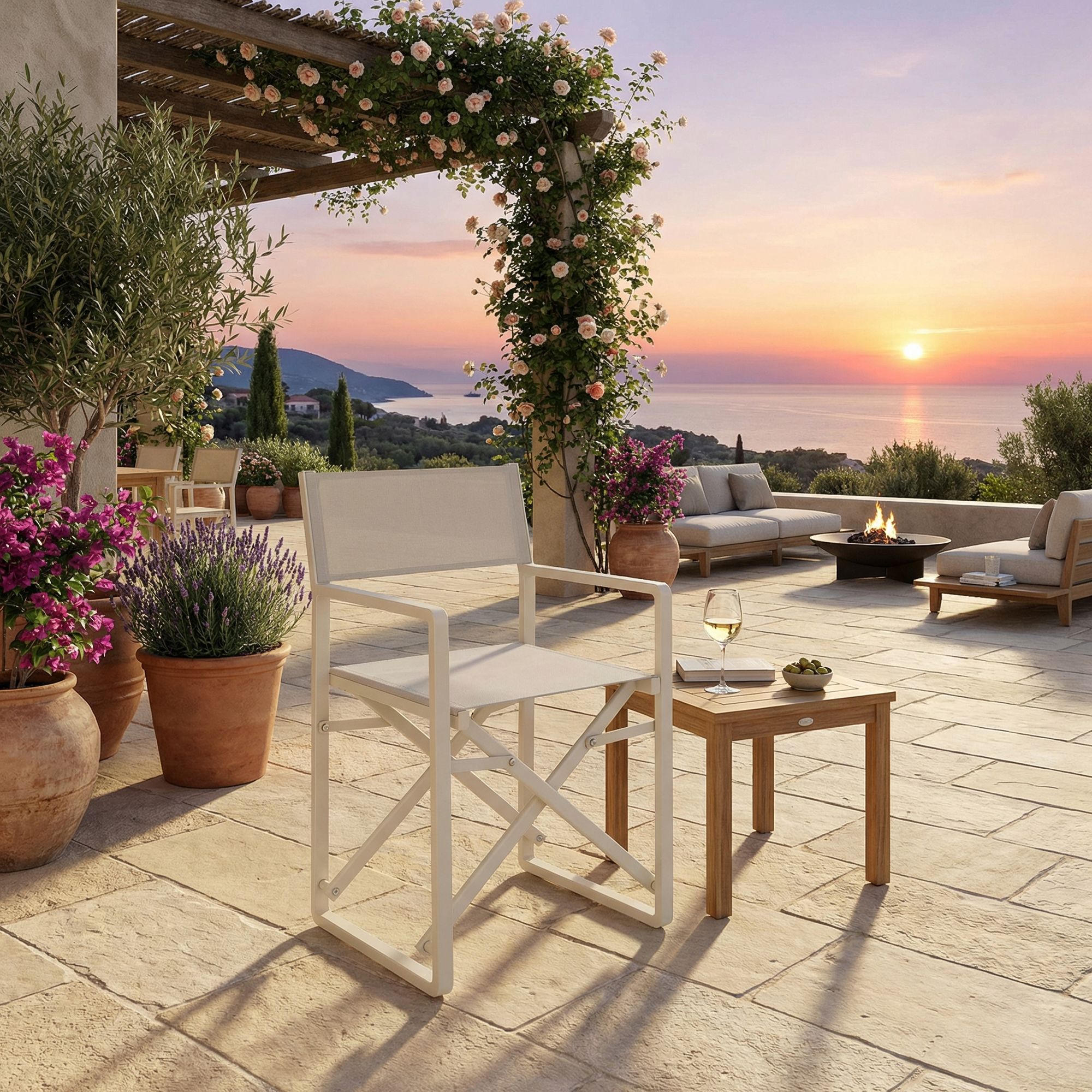 Outdoor Regiestuhl Konnor Rastin aus Aluminium und Textilene | Bizzotto bei STUFF Shop kaufen