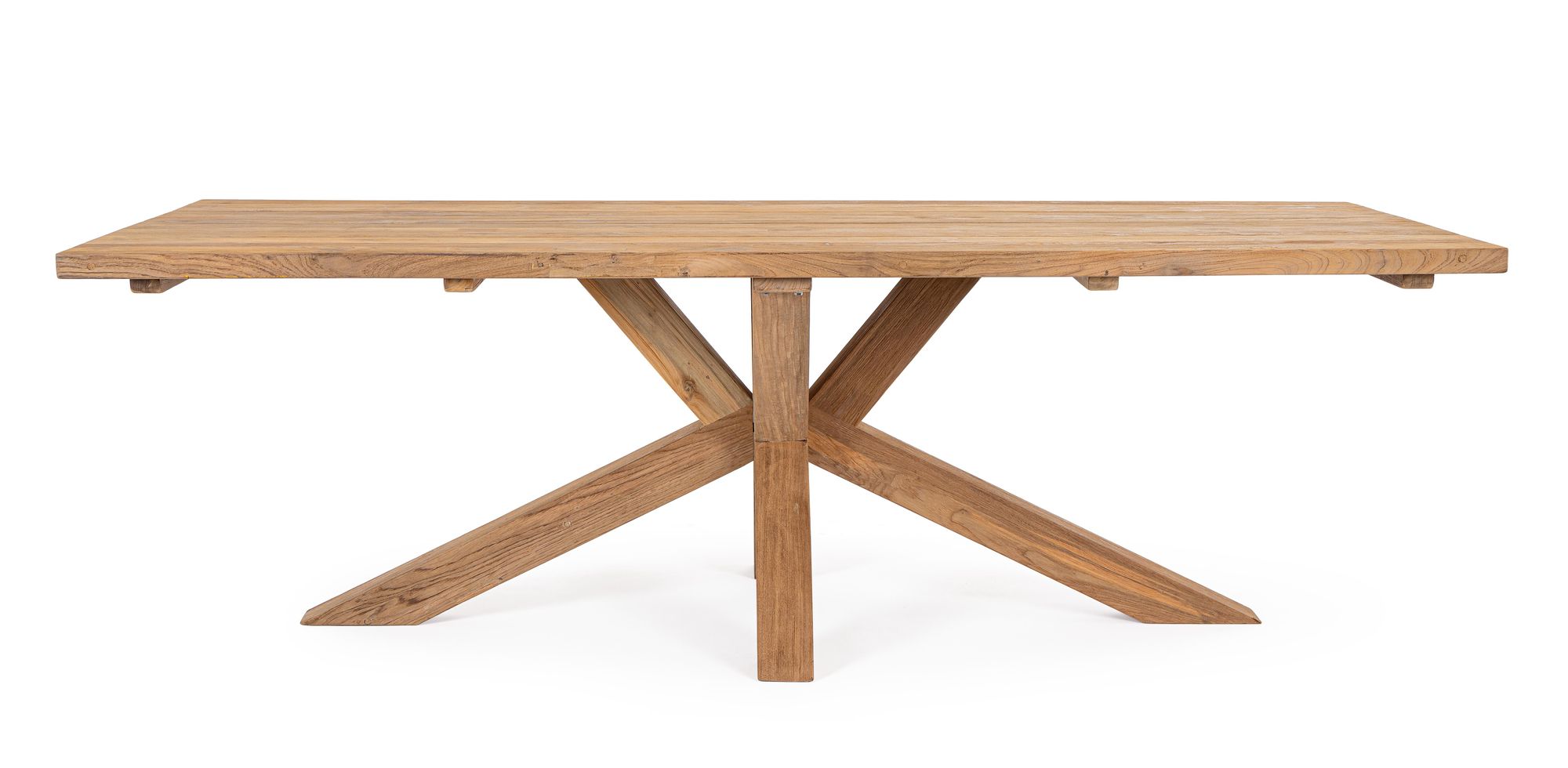 Outdoor Esstisch Jersey 240x100 aus FSC-Teakholz mit X-Gestell | Bizzotto bei STUFF Shop kaufen