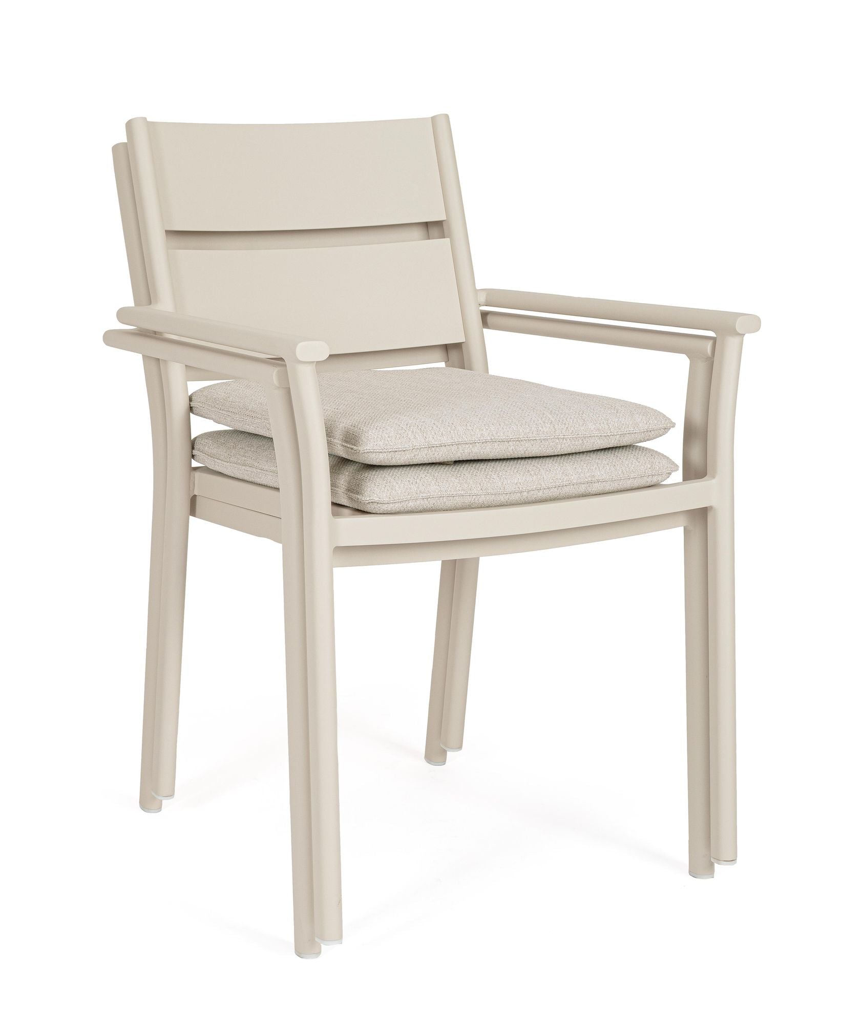 Outdoor Stuhl Molokai Camel Sand mit Armlehnen und Sitzkissen | Bizzotto bei STUFF Shop kaufen