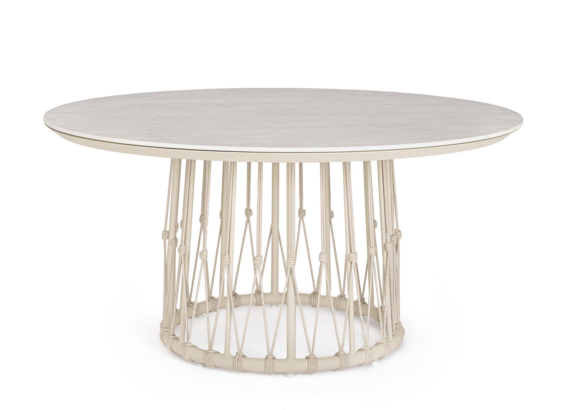 Outdoor Esstisch Lanai Camel Sand rund Ø150 für Terrasse und Garten | Bizzotto bei STUFF Shop kaufen