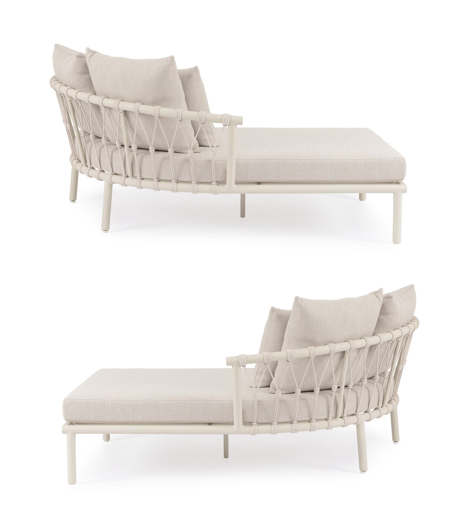 Outdoor Sonnenliege 2-Set Daybed Lanai Camel Sand mit modularer Loungefläche | Bizzotto bei STUFF Shop kaufen