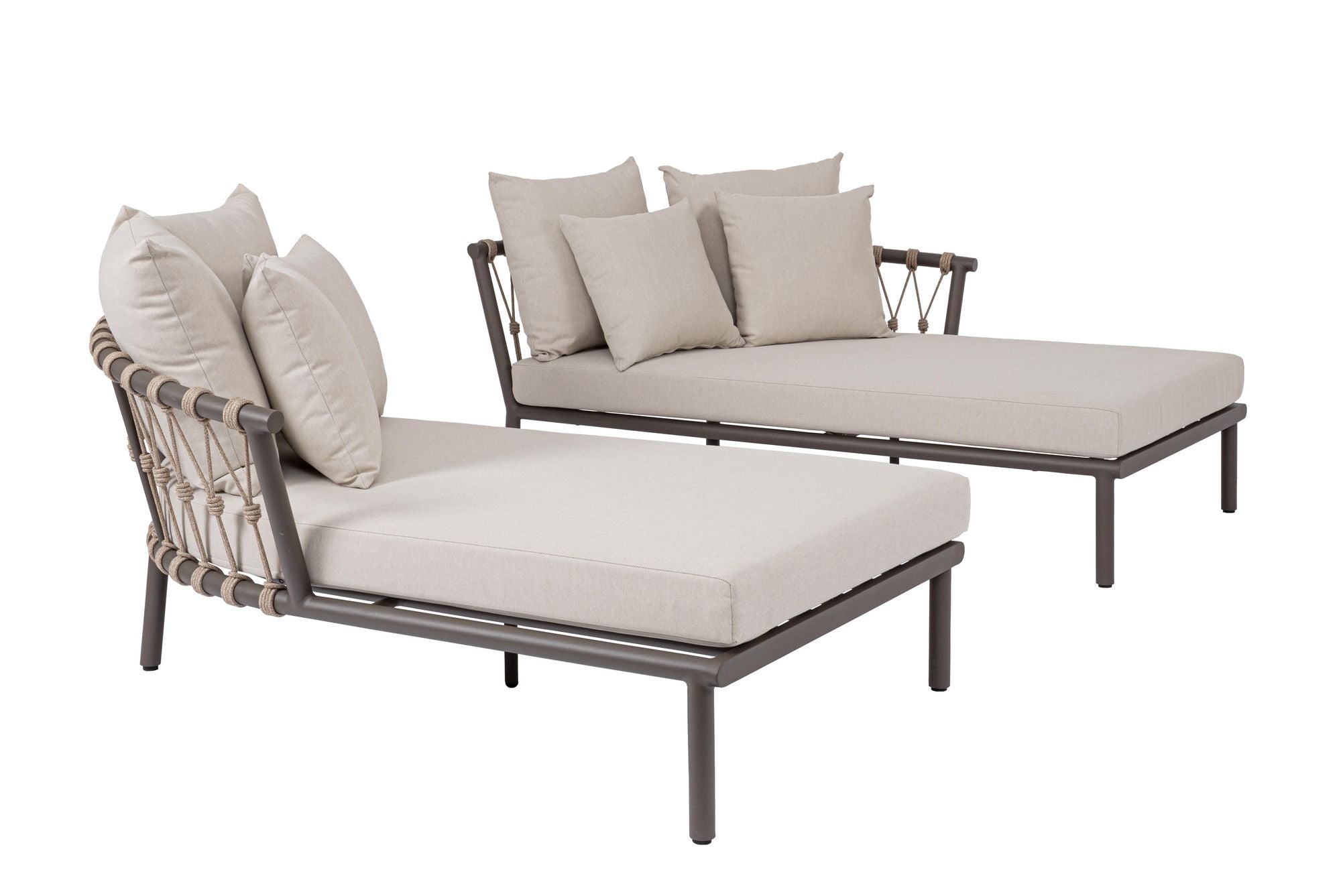 Outdoor Sonnenliege 2-Set Daybed Lanai Cocoa mit modularer Loungefläche | Bizzotto bei STUFF Shop kaufen