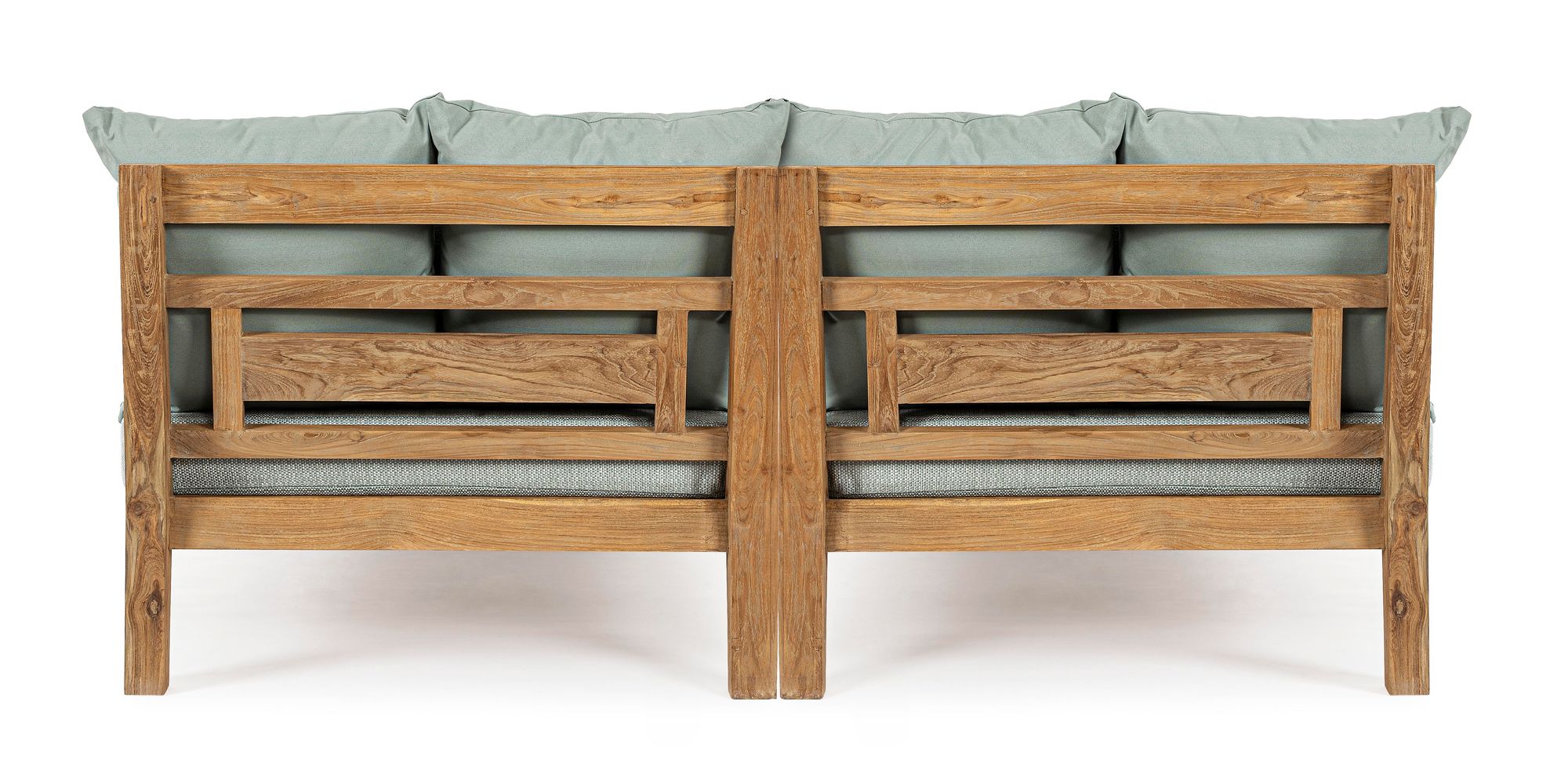 Outdoor Sonnenbett 2-er Set Bali Aqua aus FSC Teakholz mit großzügiger Liegefläche | Bizzotto bei STUFF Shop kaufen