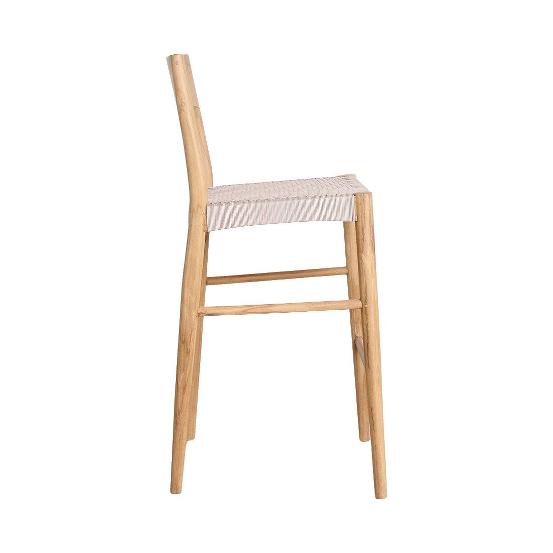 Outdoor Barstuhl Teakscape Solid aus massivem Teakholz für Terrasse, Garten und die Gastronomie
